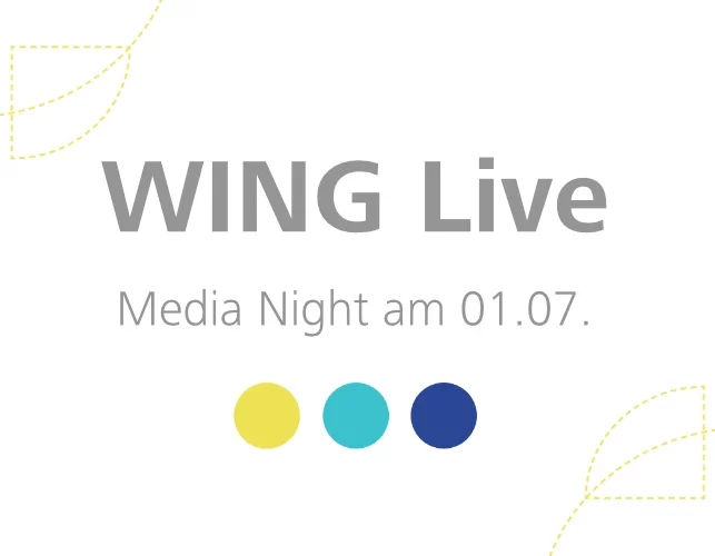 Logo der Wing Live Media Night am 01.07.23