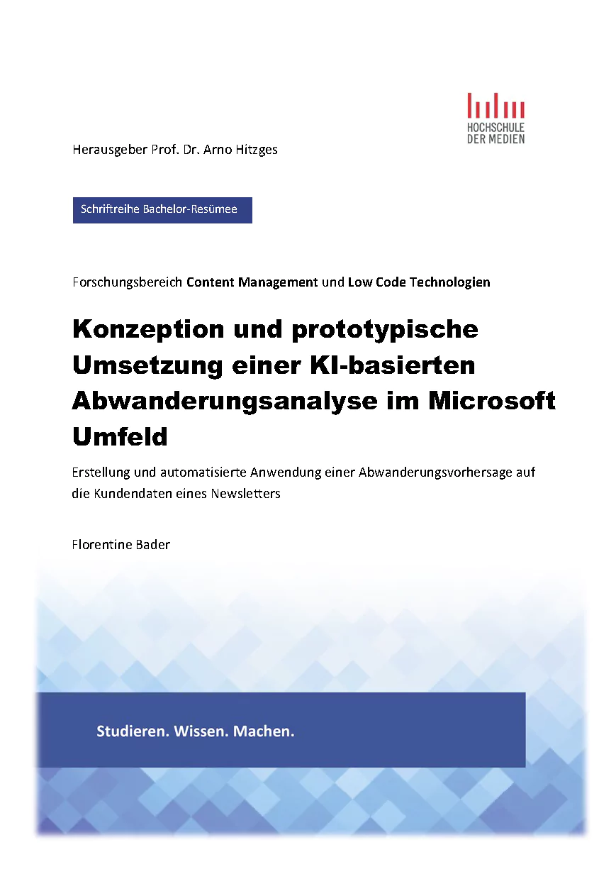 Cover der wissenschaftlichen Publikation