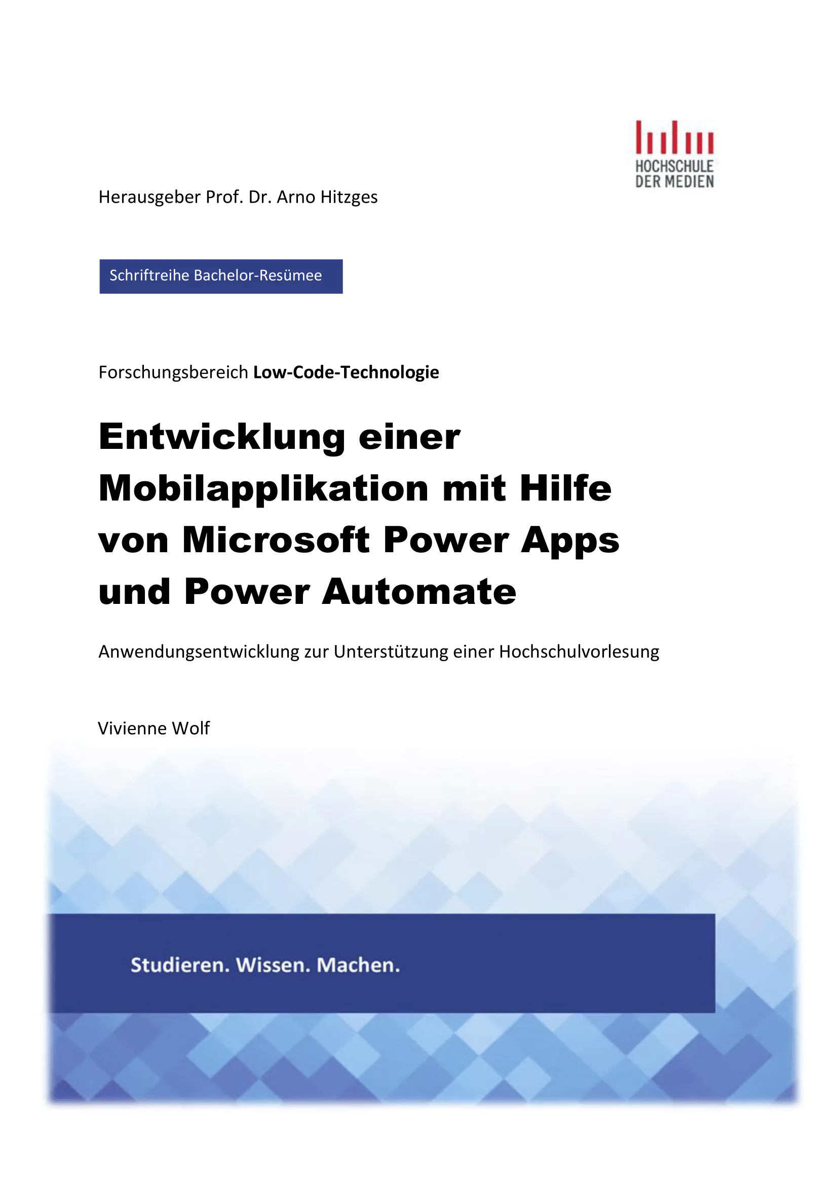 Cover der wissenschaftlichen Publikation